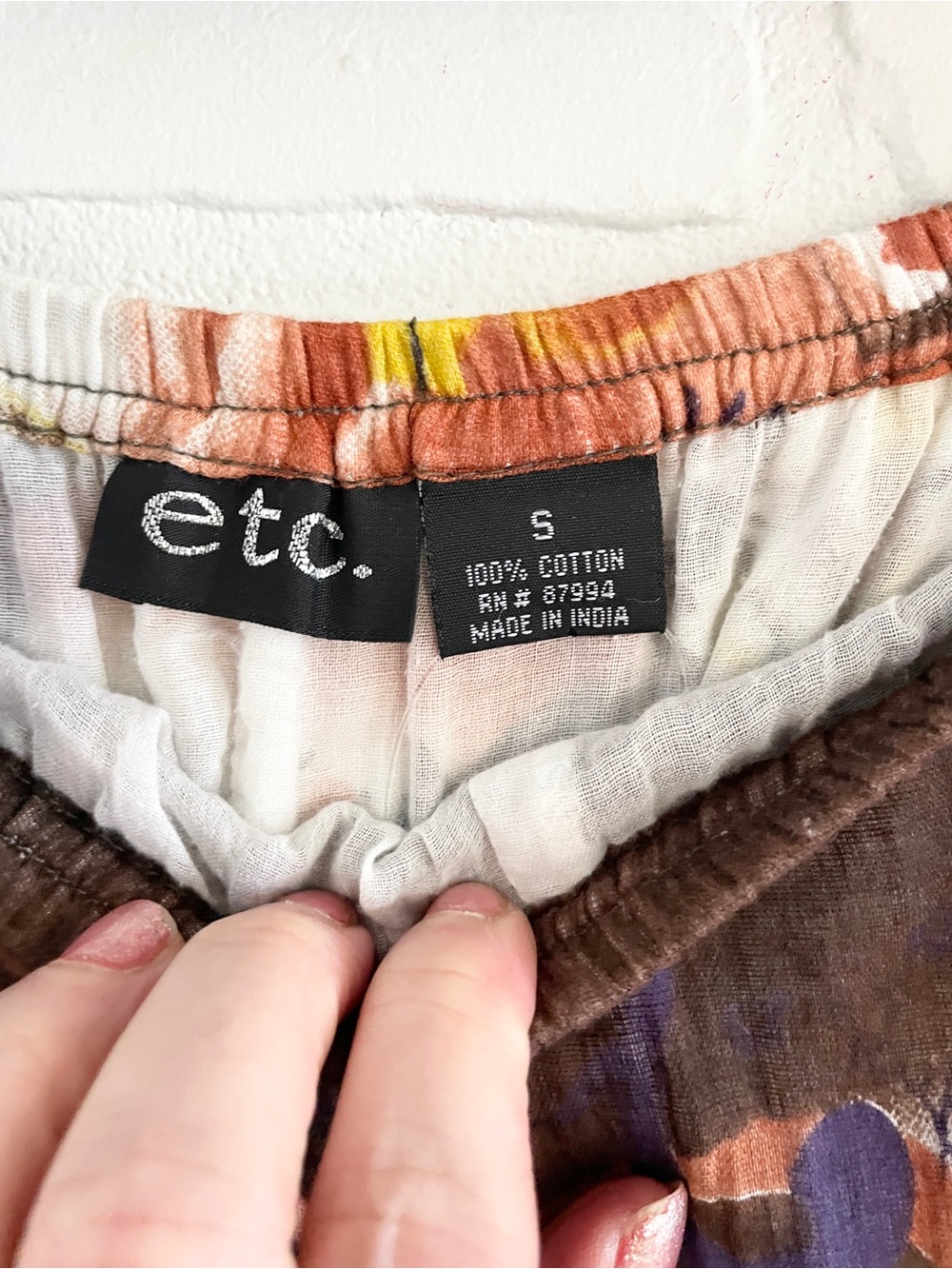 Y2K Patchwork Culotte Flare Pants Art To Wear Cotton Statement Sz S - Picture 3 of 16